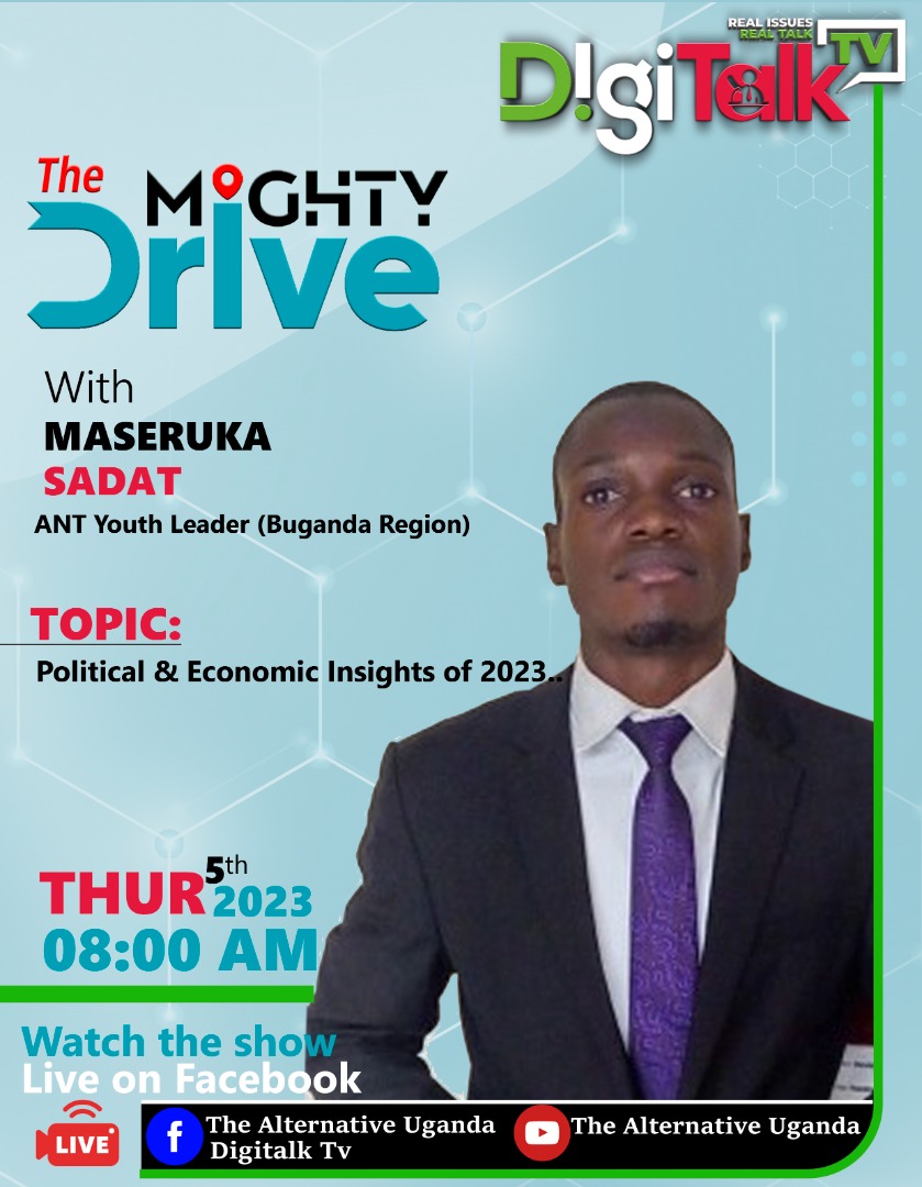 MaserukaSadat's tweet photo. The political and economic tides for the year 2023 and beyond are worthy of a candid debate.
Let us tune in at 8am tomorrow as we make an insight on what may lay ahead of us.
#MATUGGA #GombeDivision #NansanaMunicipality. https://t.co/m7eGogpU6S