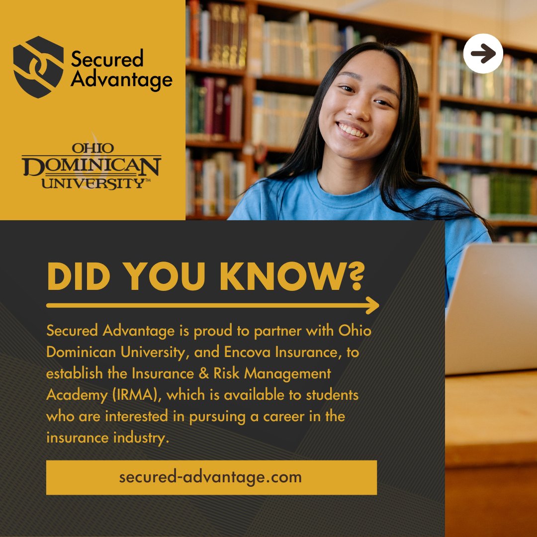 Advanta1Secured's tweet image. To learn more about the Insurance &amp;amp; Risk Management Academy, visit here: 
bit.ly/3jNRpDh

#ohiodominican #insuranceprogram #columbus #securedadvantage