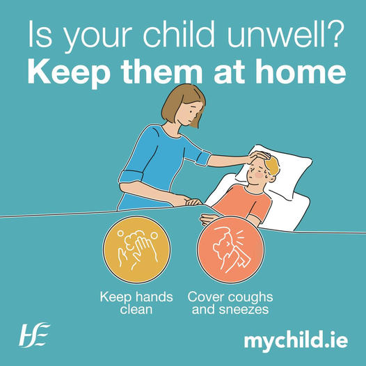 With schools reopening this week, remember to keep your child home from creche or school if they are not well.

Learn more: bit.ly/3VIedSc

#HSEMyChild #WinterIllnesses