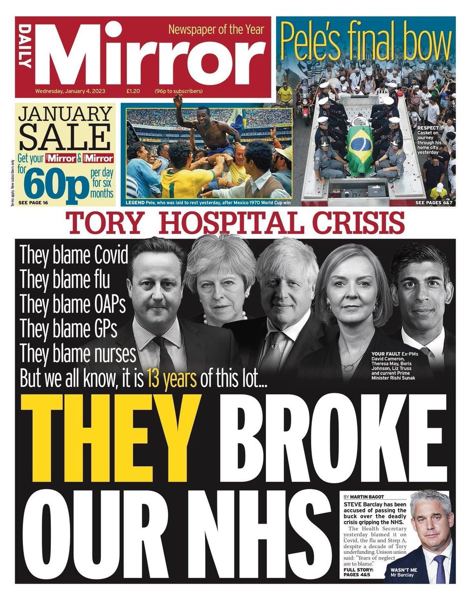 Here’s a simple maths lesson 

13 Years divided by 5 Tory Prime Ministers = 1 Broken NHS