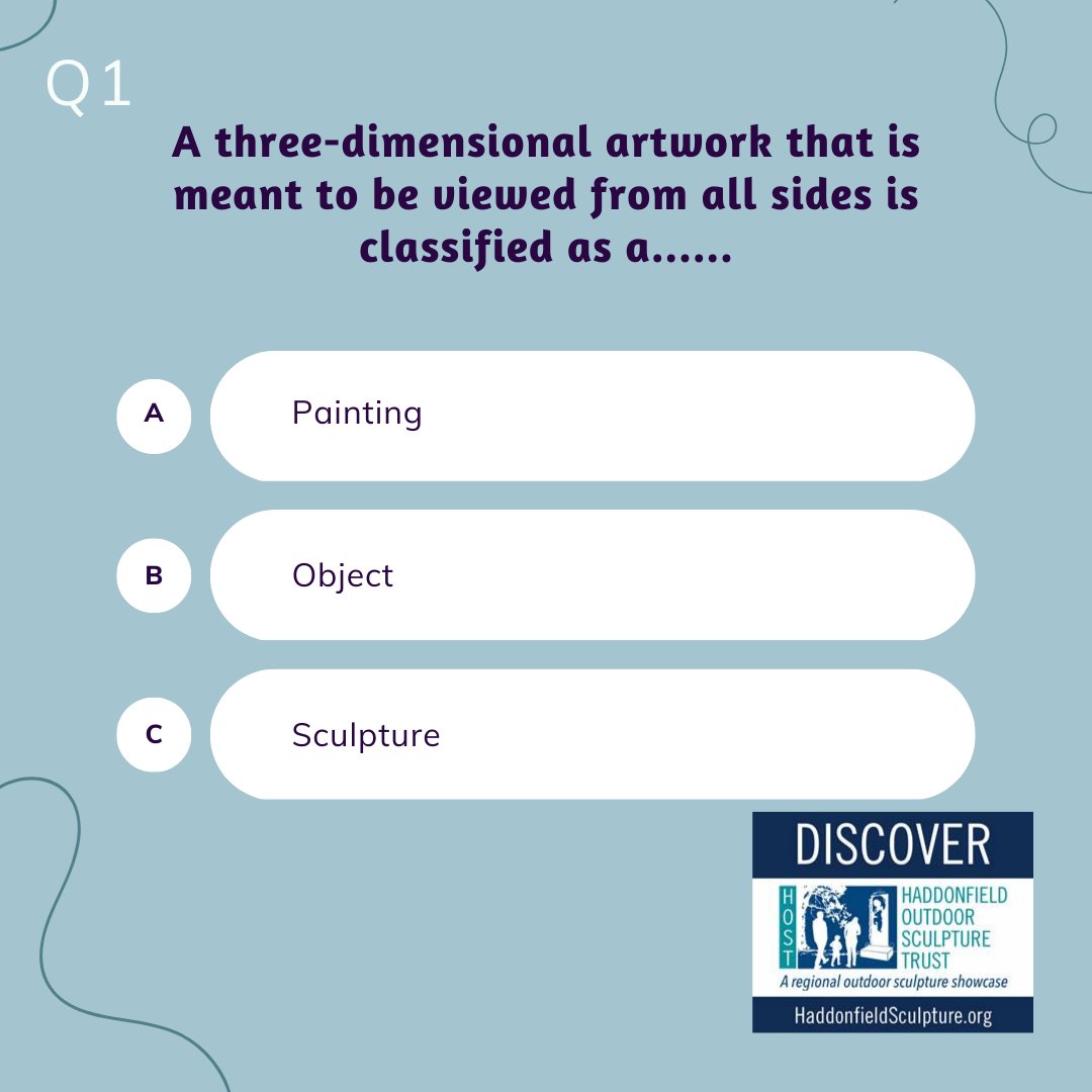 host08033's tweet image. National Trivia Day! 

In honor of National Trivia Day, the Haddonfield Outdoor Sculpture Trust invites you to test your sculpture knowledge by viewing the following slides.  

💡Learn something new today!💡