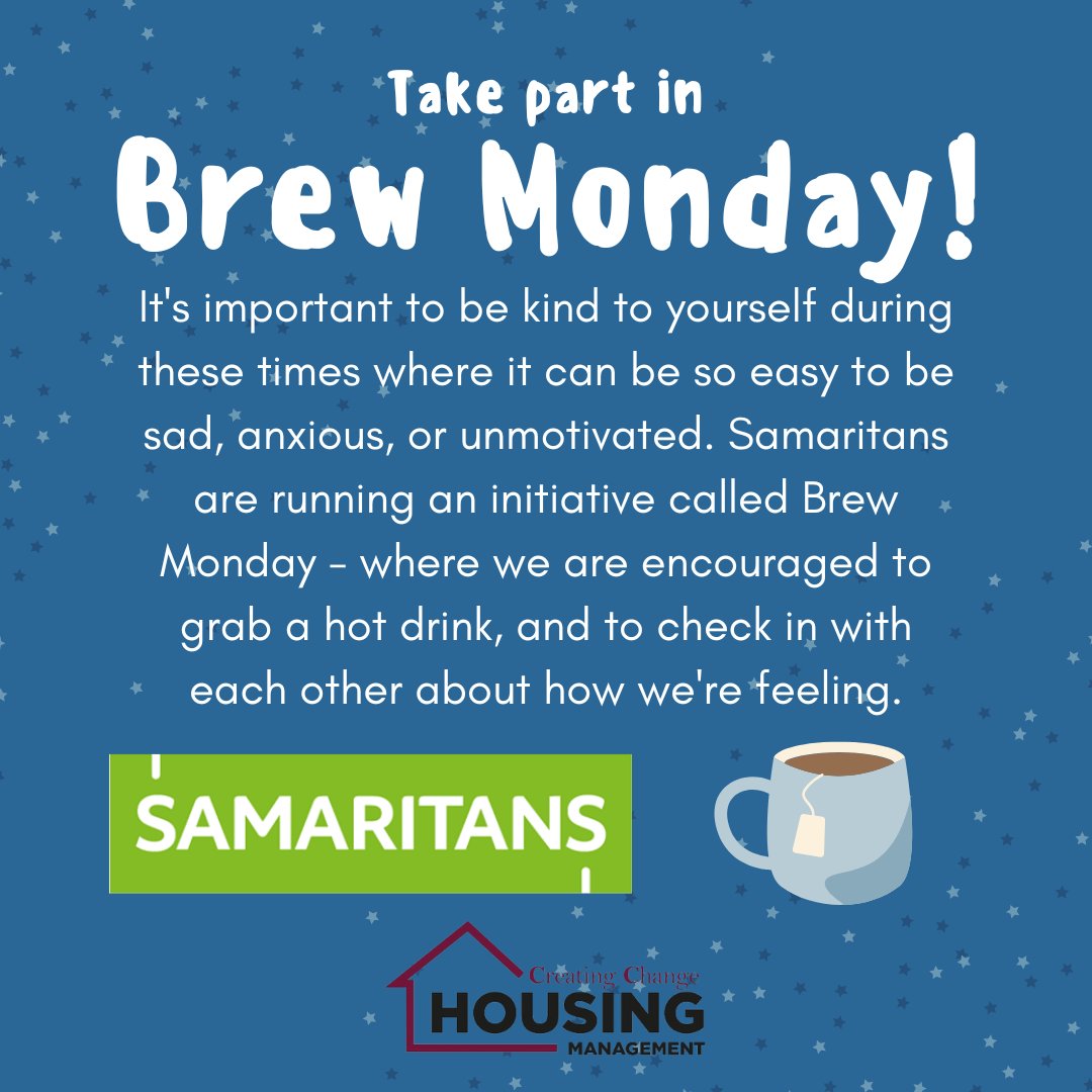 _CCHousing's tweet photo. 💙 Today is Blue Monday - recognised across the nation as the most emotionally difficult day of the year. 💙

🗣🧠Please remember that you can always reach out and speak to somebody if you are in need of mental health support.🧠🗣

#CCHM #CreatingChange #BlueMonday #MentalHealth https://t.co/Lsf1dPBIpK
