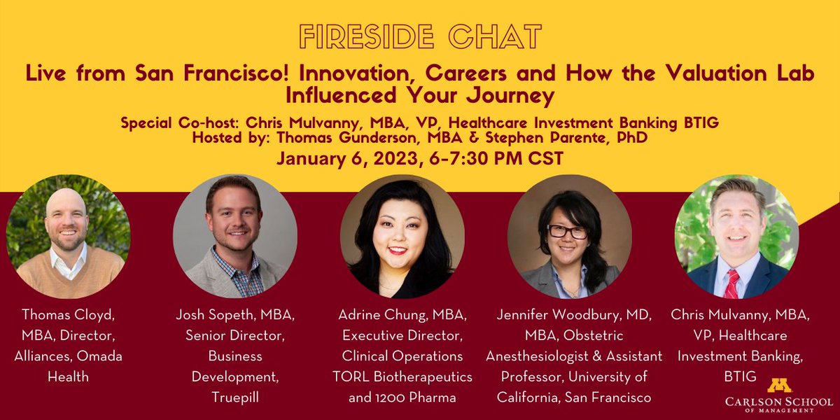 Our January Fireside Chat is this Friday, January 6, 6-7:30 PM CST! Please join us for this special episode, Live from San Francisco!

Register Here: z.umn.edu/2023JanChat