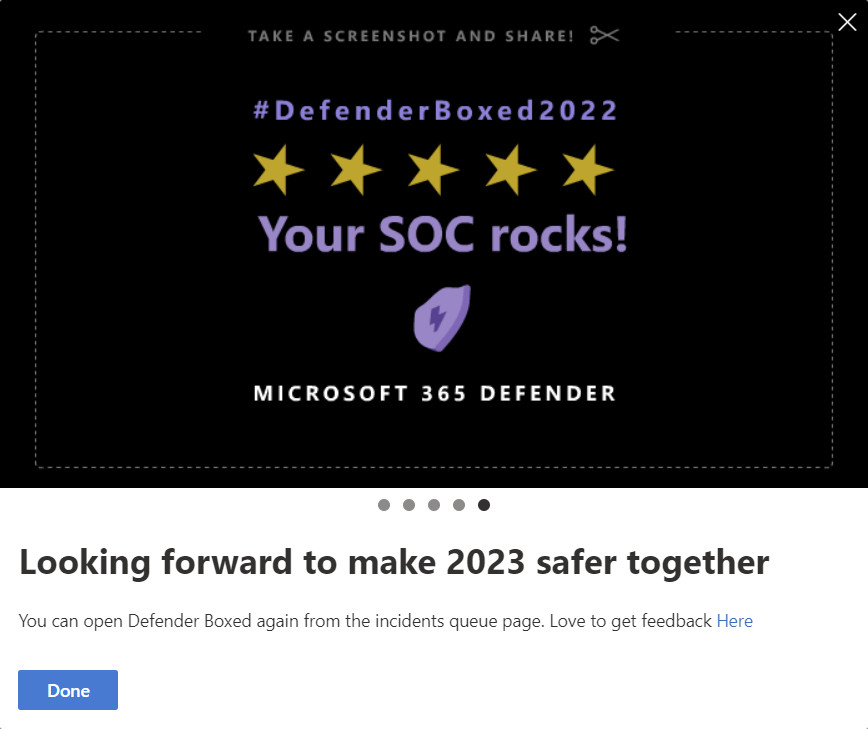 castello_johnny's tweet image. I got kudos from #Microsoft for the #Security in #Microsoft365Defender 🥷 did you see yours yet?

💻 lnkd.in/eQiAG4M3
🖱️ Incidents
🎉 Great success #DefenderBoxed2022