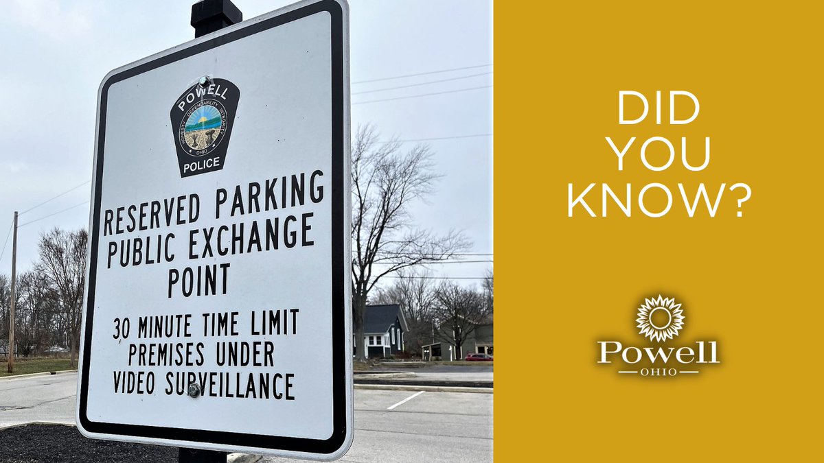The City of Powell Municipal Building (47 Hall St.) has two parking spaces dedicated as "safe spots" for anyone wishing to meet a stranger to exchange or sell an item. The spaces are under video surveillance 24/7, providing a safe place to make some post-holiday cash!