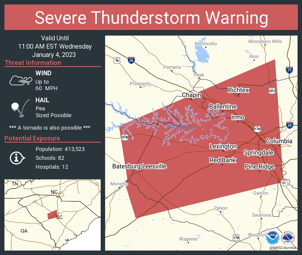 NWS Columbia tweet media