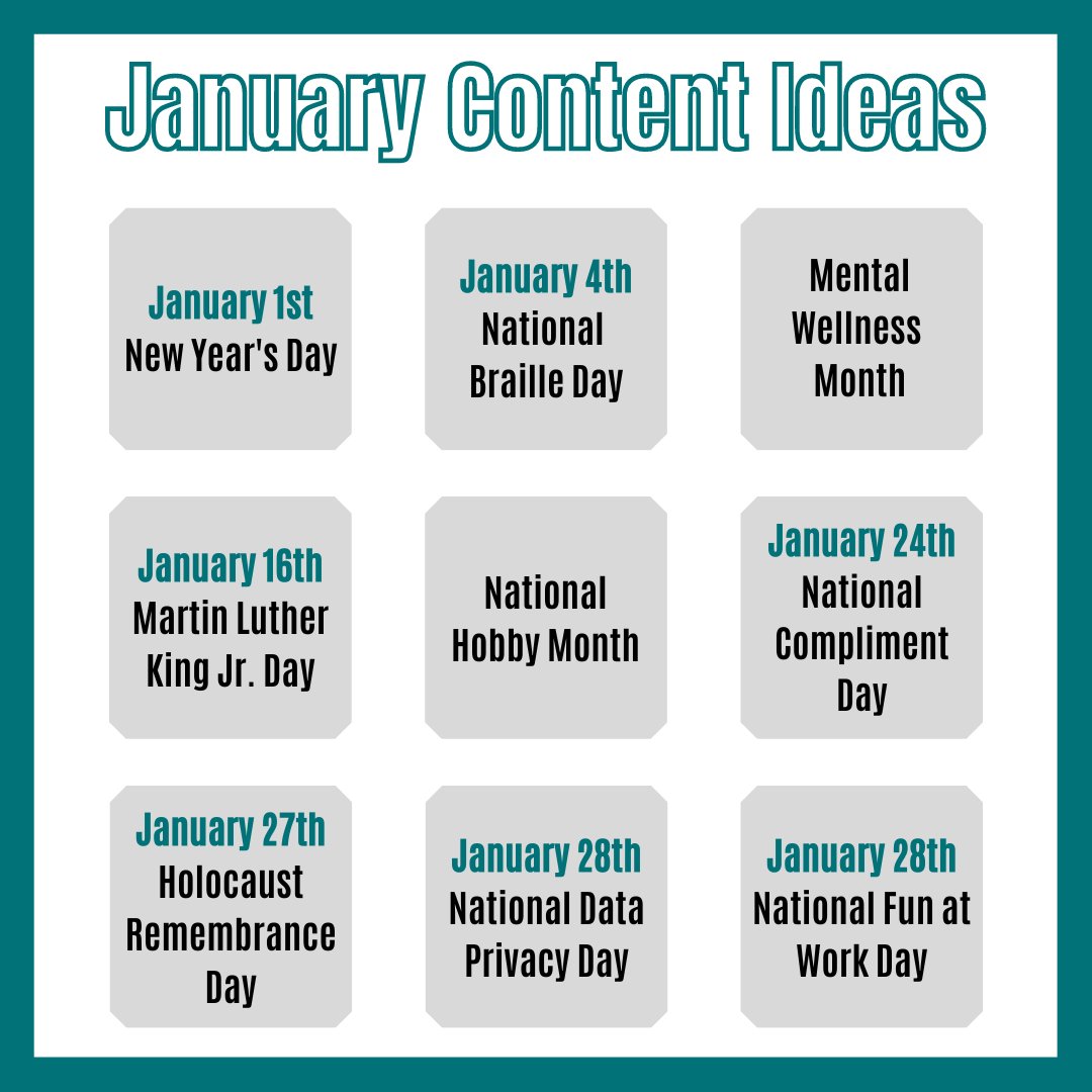 Content ideas to post on your social platforms this month☃️

#contentcreation #agency81