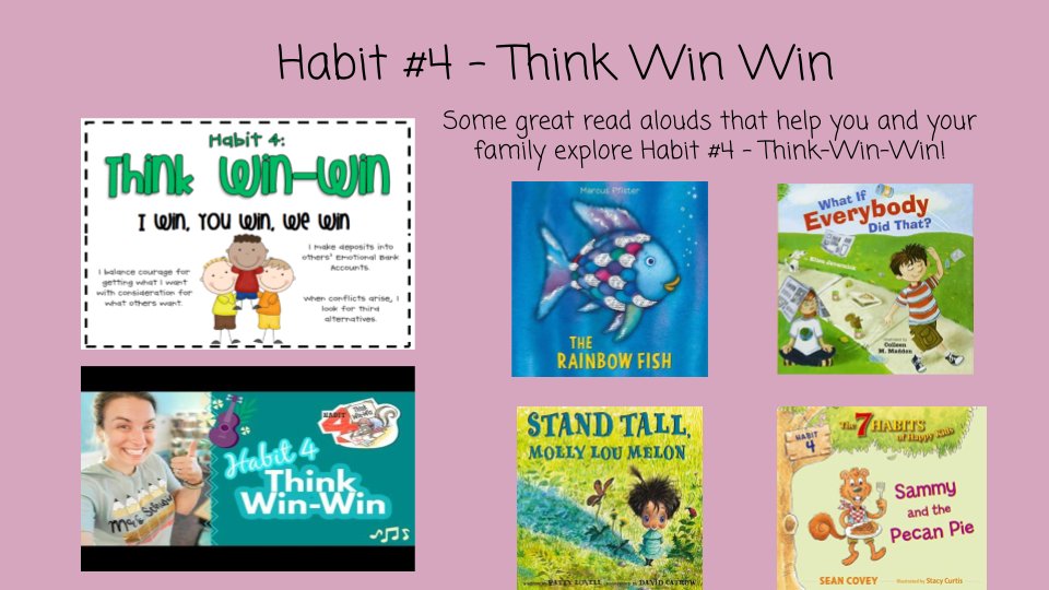 Watch this video and explore some books about the habit "Think Win Win".

youtu.be/--amrgtlWAc