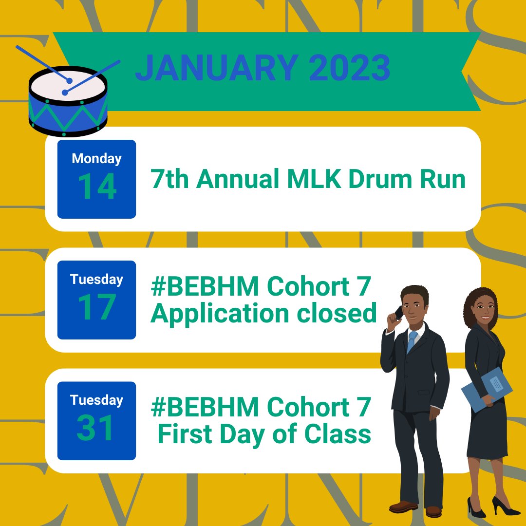 urbanimpactbhm's tweet photo. Important dates to look out for from #urbanimpactbham
Visit our all-new website https://t.co/wibIlIIGyr to sign up for our newsletter and stay up to date on all things happening here in the #4thavebiz District!
#MLKdrumrun #businessaccelerator #bhamblkbiz https://t.co/BOC4Fngley