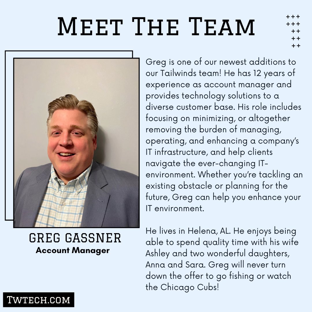 Everyone, please welcome our newest addition to the team, Greg Gassner! 👏 He will be taking on the role of our Account Manager. We are excited to have him working with us! ✨