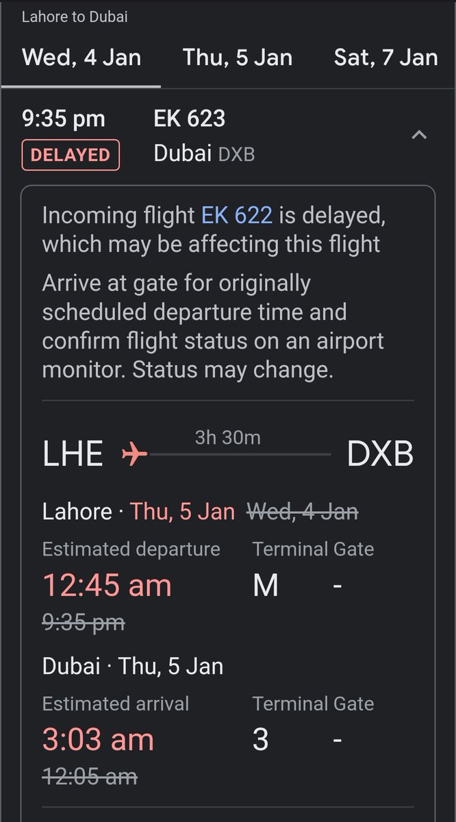 NoorUllahPak's tweet photo. #Emirates poor planning
knowing weather/fog issues in #Lahore EK-622 arrived late and scheduled departure for EK-623 at 22:30 after taxi plane was ready for take off but stopped due to #FOG. Passengers in plane for more than two hours. No update https://t.co/txopzg3rOZ