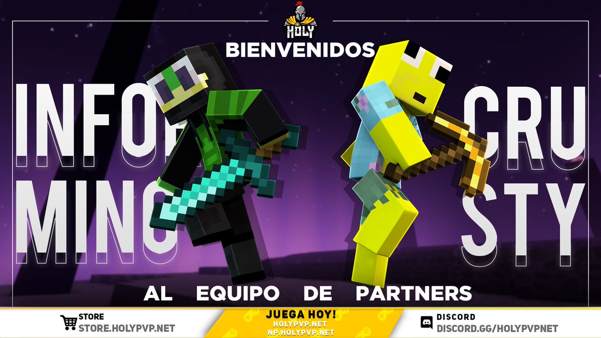 holypvpnet's tweet image. Welcome @informinggg and @CrustDawg to Holy ❤️

They will be playing and making the server more competitive in all aspects 🚀

To celebrate, we will be giving away x2 Xtreme+ and x2 30.000 Coins 🪙

Make sure to Follow us, Like and Retweet to enter the giveaway 🥳