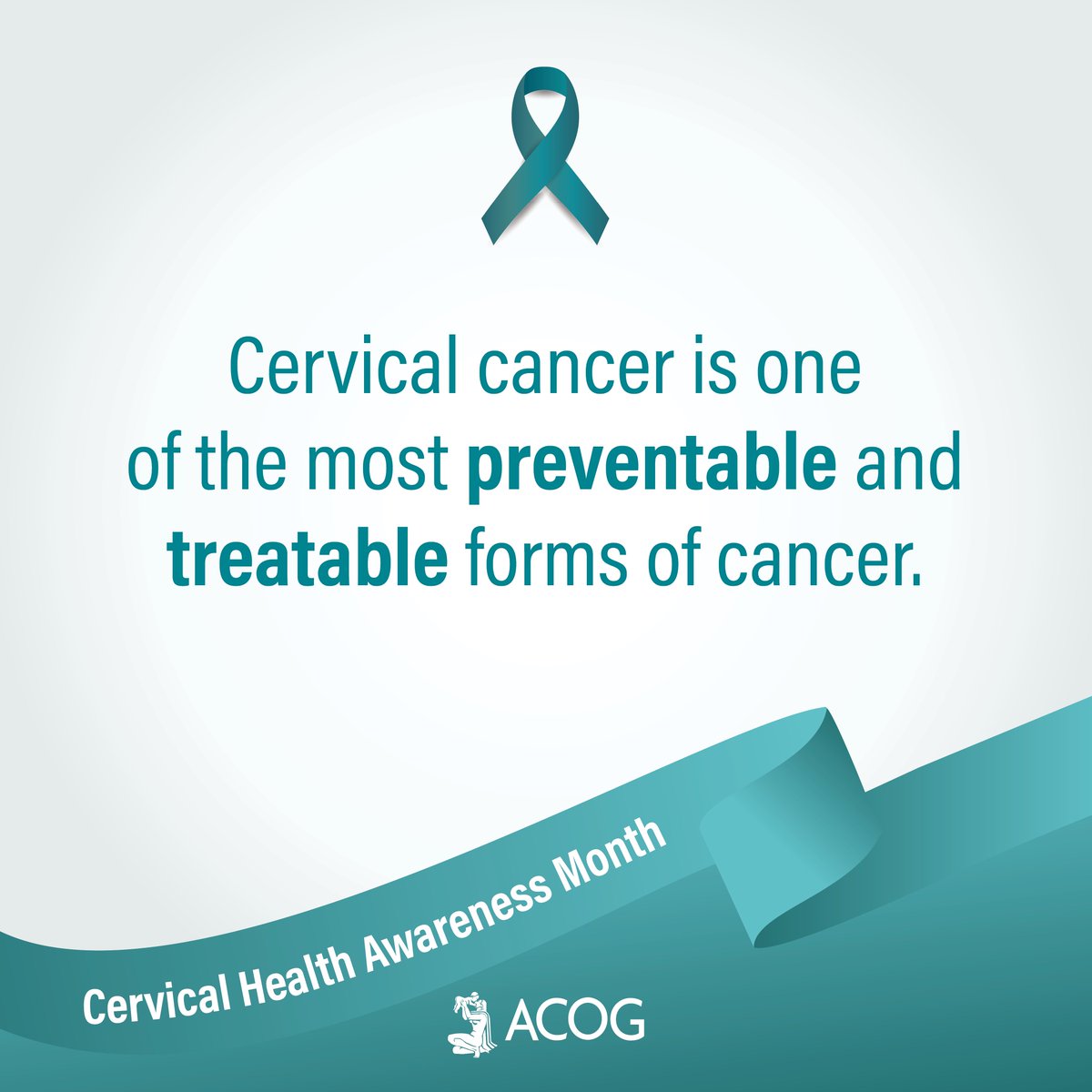 acog's tweet photo. Cervical cancer is highly preventable and treatable if caught early, and regular screening and prevention can significantly reduce its impact. Have questions about cervical cancer? Learn more: https://t.co/4uCx0XRg0A #CervicalHealthMonth #HighlightCervicalHealth https://t.co/XddFDkyl3u
