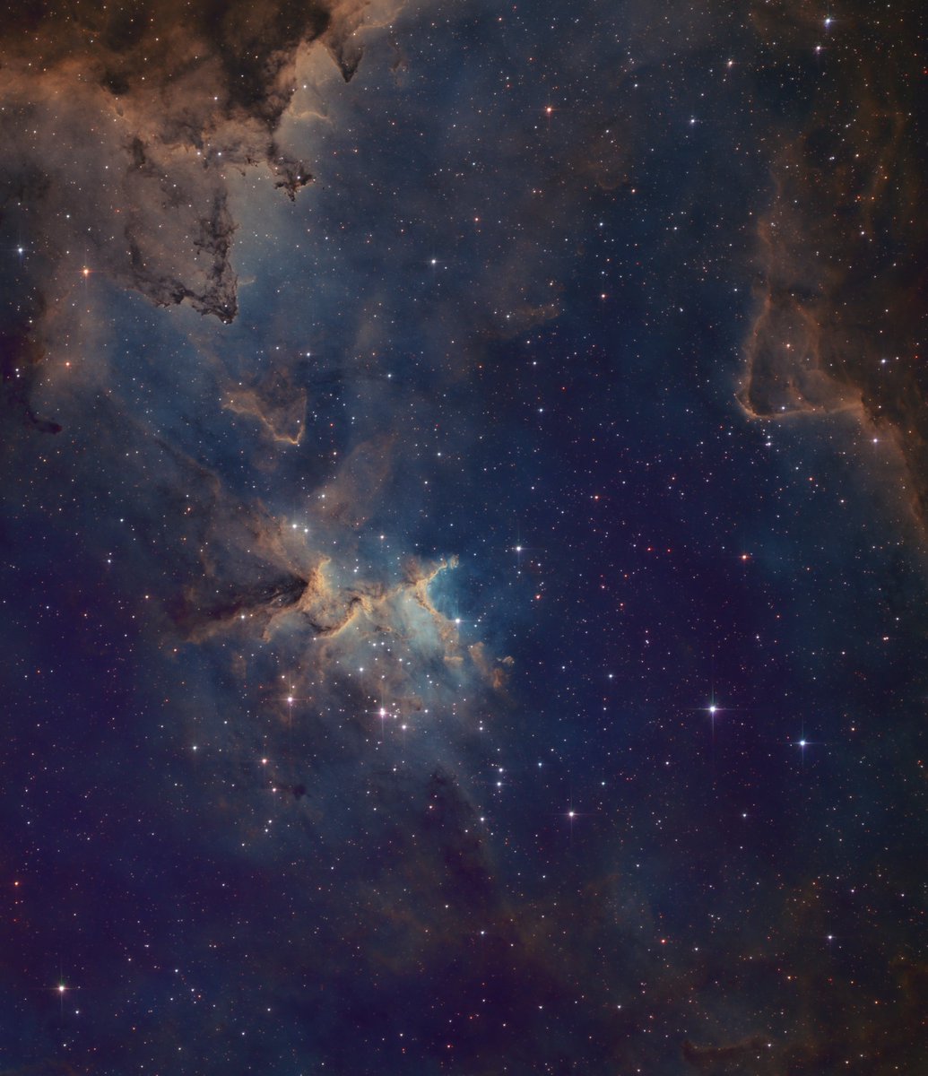 Melotte 15, the core of the Heart Nebula.  40x1200s SHO process

#Astrophotography #astronomy