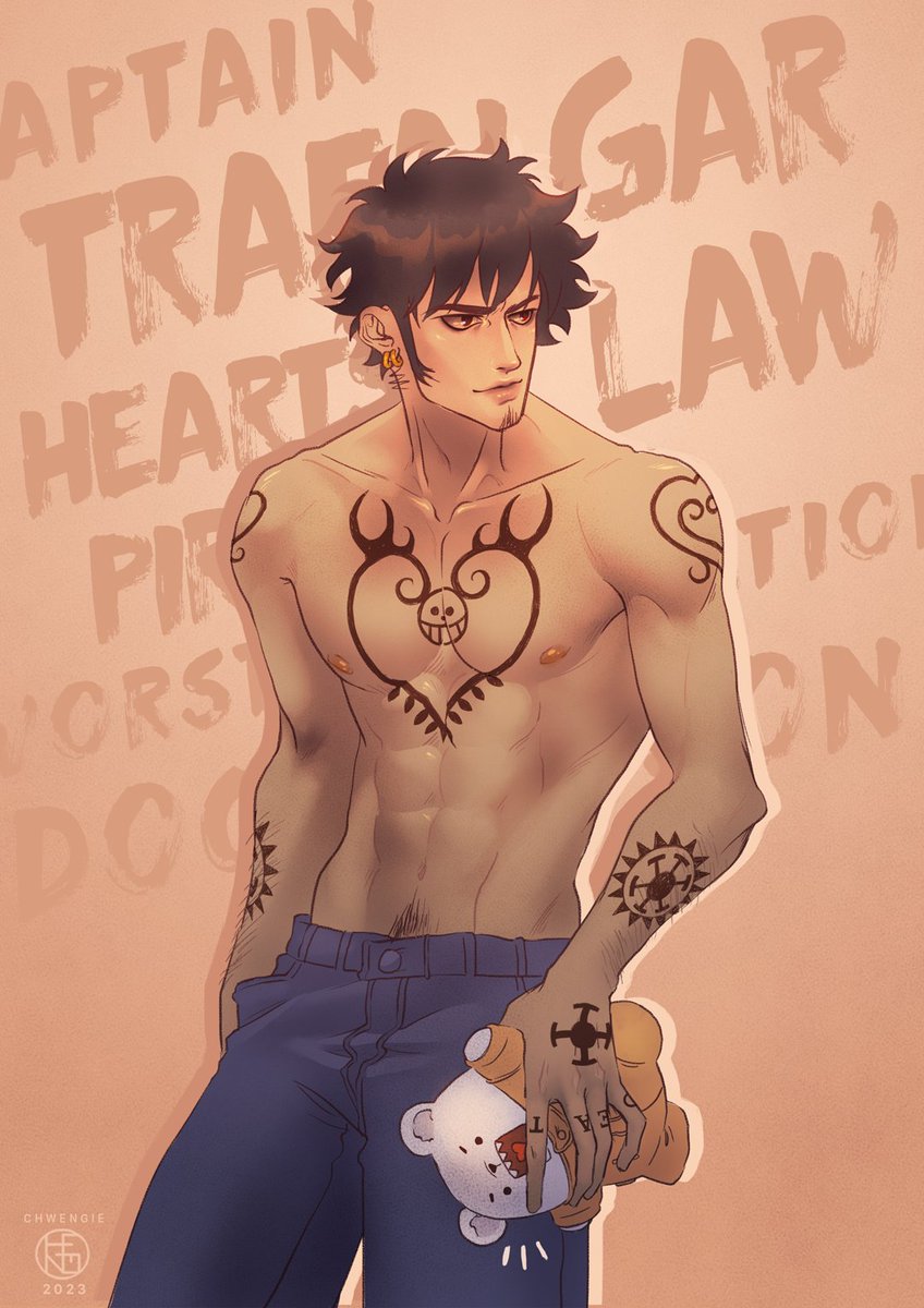 Chwengie's tweet image. Why is his posture so bad ;u;

#TrafalgarLaw #Bepo
#OnePiece