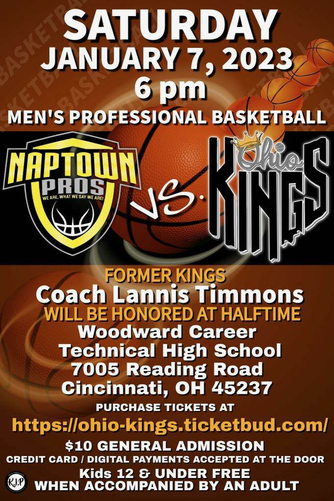 Pro basketball is back in the Queen City! Come join the Kingdom at Woodward High School this Saturday and see the Ohio Kings face off against the Naptown Pros. <a href="/MoEgger/">Mo Egger</a> <a href="/ENQSports/">Enquirer Sports</a> <a href="/Local12/">Local 12/WKRC-TV</a> @vogel_wlwt @Fox19Tricia <a href="/WCPO/">WCPO 9</a> <a href="/700wlw/">700WLW</a> <a href="/PBrennanENQ/">Pat Brennan</a> <a href="/WLWT/">WLWT</a>