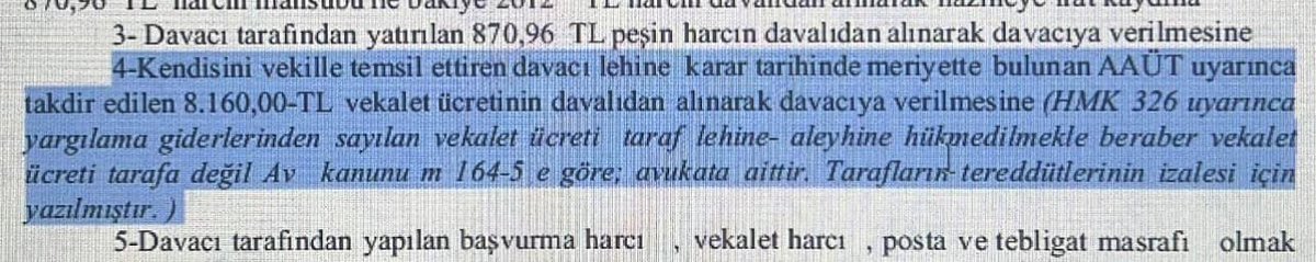 Sana helal olsun kıymetli meslektaşım Bakırköy 12. Sulh Hukuk Hakimi