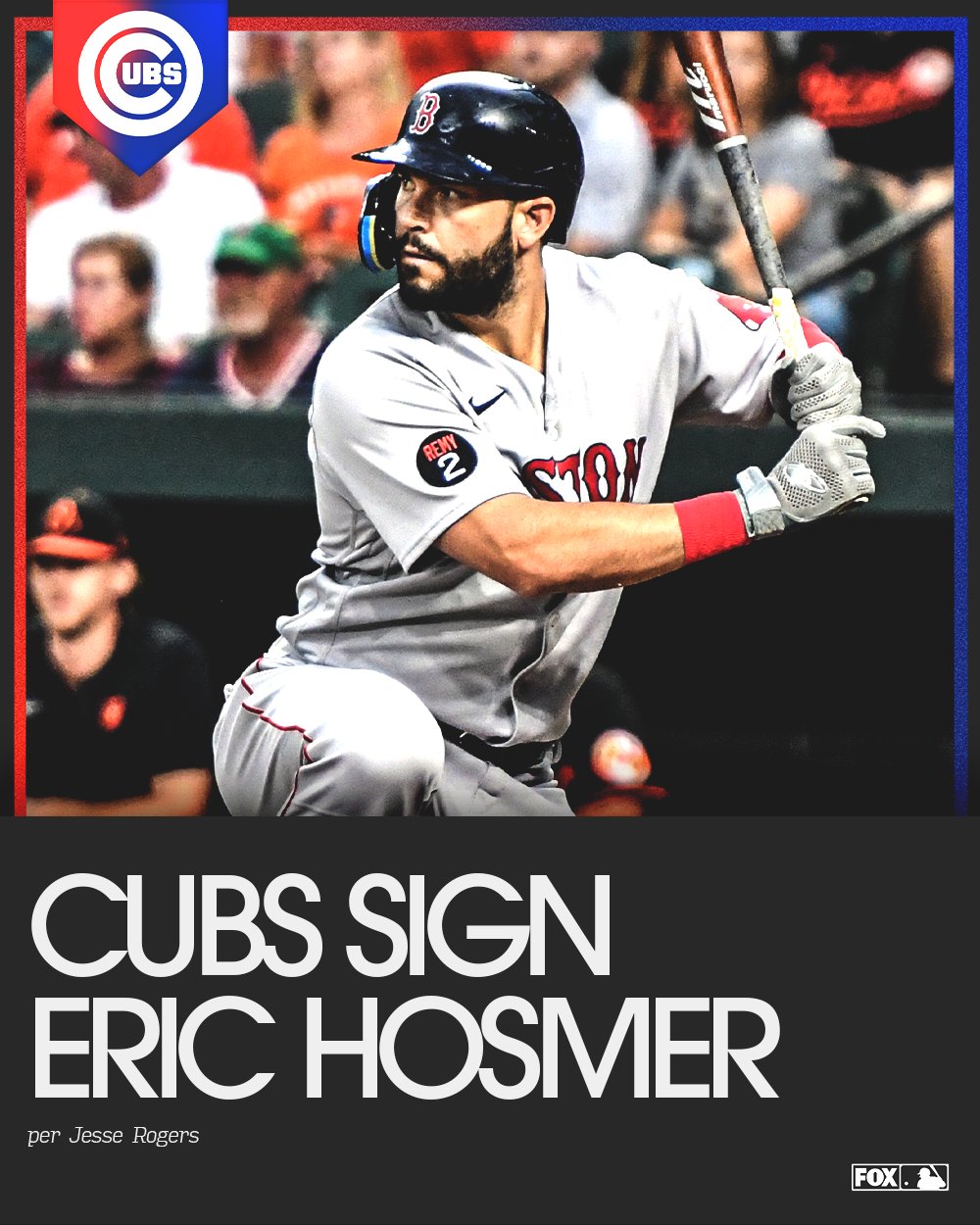 FOX Sports: MLB on X: The Chicago Cubs have signed 1B Eric Hosmer, per  @JesseRogersESPN  / X