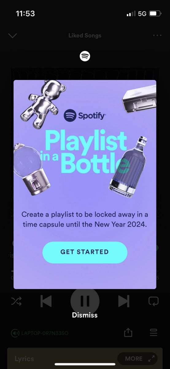 kevin_oconnell's tweet image. Even @Spotify is getting into the Time Capsule game. #StayInYourLane @eldsjal 

j/k’in I’ll probably use #PlaylistinaBottle