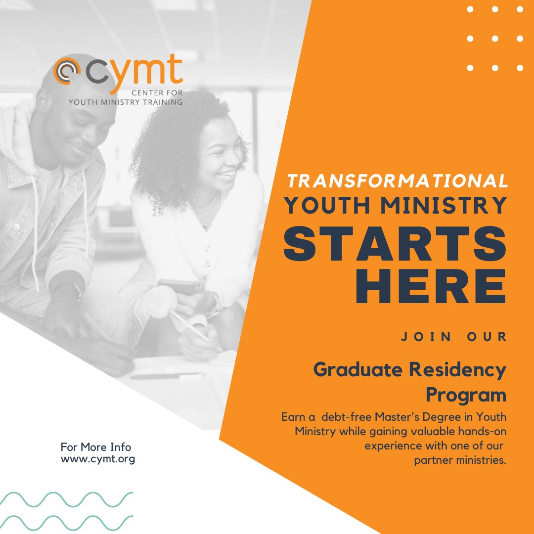 Follow your call to youth ministry with our Graduate Residency program. 

Visit bit.ly/3ik4T9f or contact us to learn more.