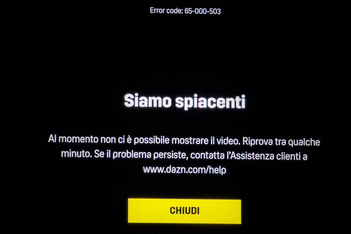FerdyNegro's tweet photo. @DAZN_IT al solito.. pretendono 40 euro per un servizio che non sono nemmeno in grado di dare! https://t.co/F3wM9gK64g