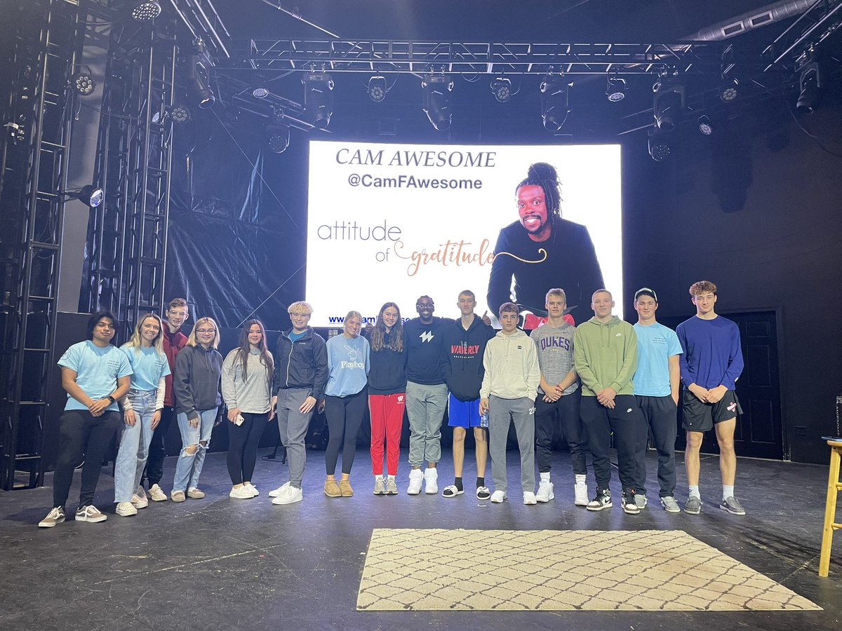 StacyRichmond47's tweet image. Thanks for sharing your message! @CamFAwesome    #attitudeofgratitude #waverlyhighschool #wcsdletsgo