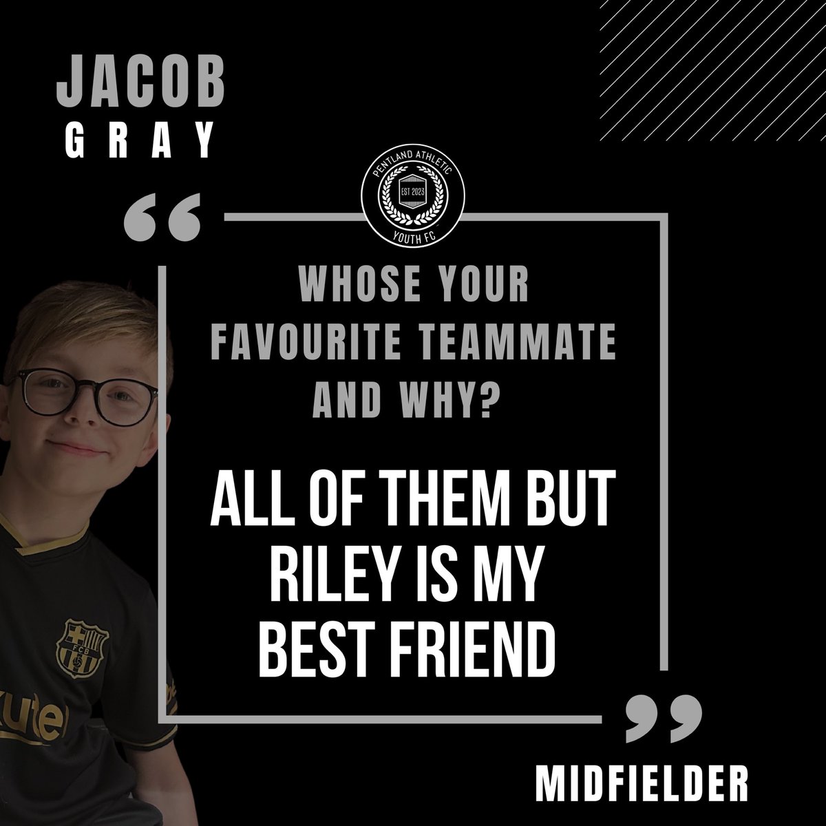 payfc_official's tweet photo. #WeArePentland #pentland #pentlandafc #pentlandayfc #teampentland #pentlandyouth #essda #youthfootball #grassroots #grassrootsfootball #edinburgh #midlothian #soccer #football #interview #biginterview #loanhead #penicuik #bonnyrigg #dalkeith https://t.co/wQQTEPfBDs