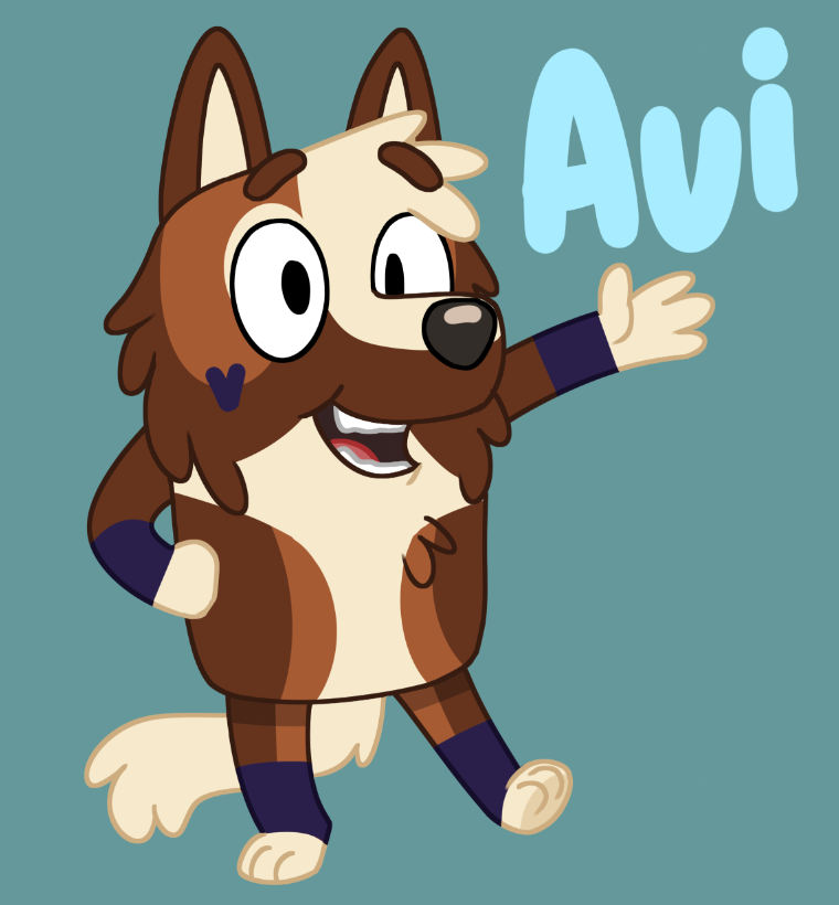 Aviverine's tweet photo. Bluey-fied my sona! :D https://t.co/5M6gFXFnun
