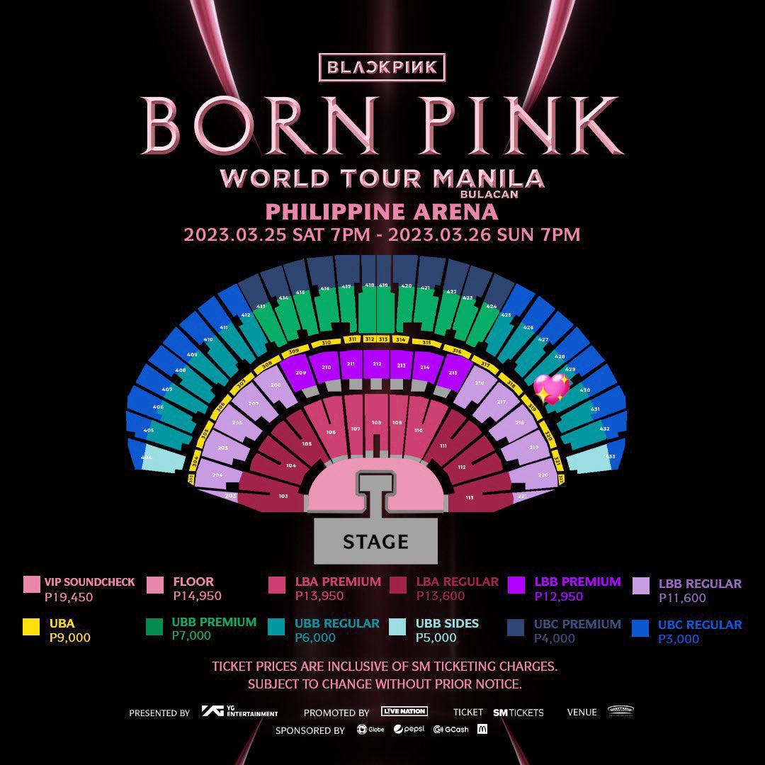 LFB WTS BLACKPINK BORN PINK WORLD TOUR MANILA PH CONCERT DAY 1 MARCH 25, 2023
UPPER BOX B SECTION 429 💖
 Dm for more details