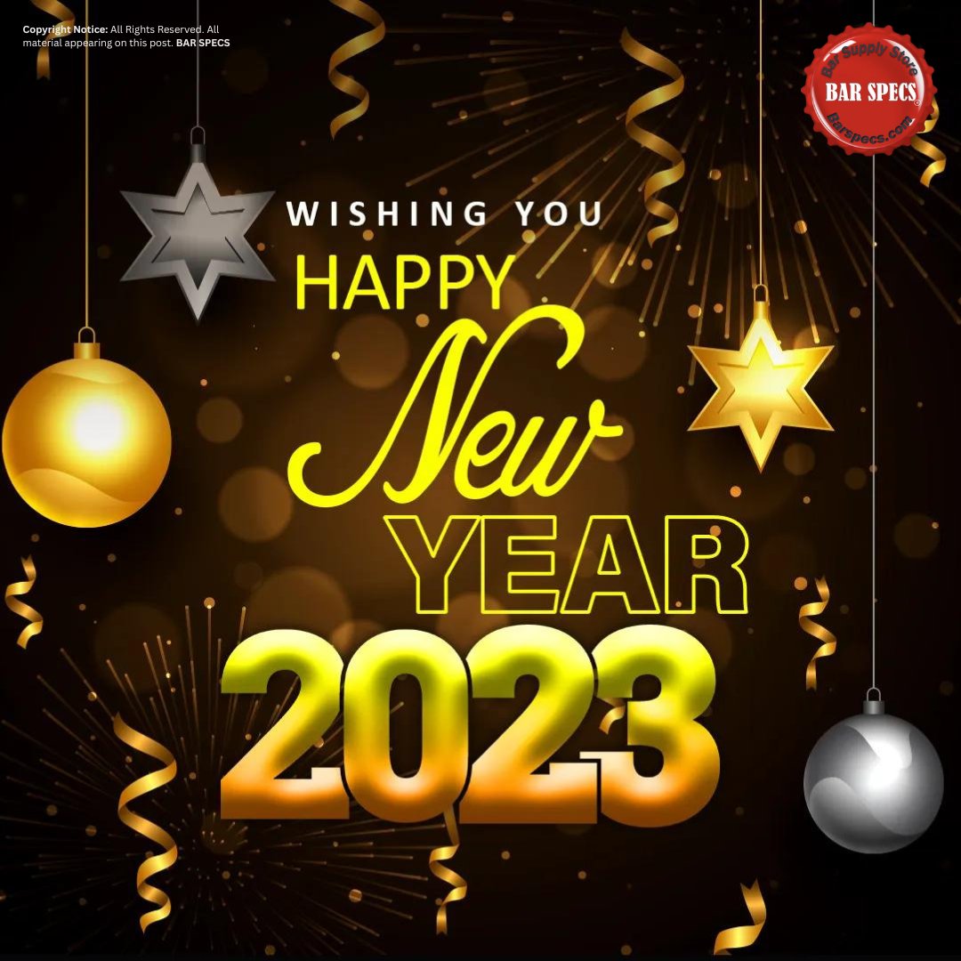 barspecsstore's tweet image. Our team at Bar Specs is wishing you a Happy New Year filled with success for your business! Kick off the start of 2023 right with a new Liquor Control system from Bar Specs! Shop now at barspecs.com