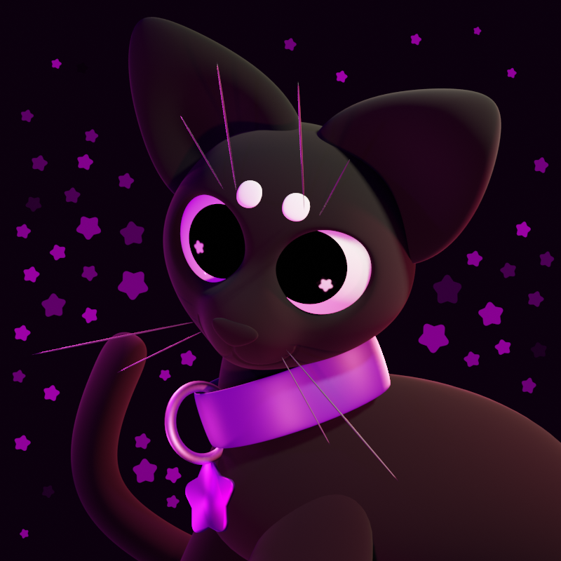 💜 wanted to practice modelling cats
