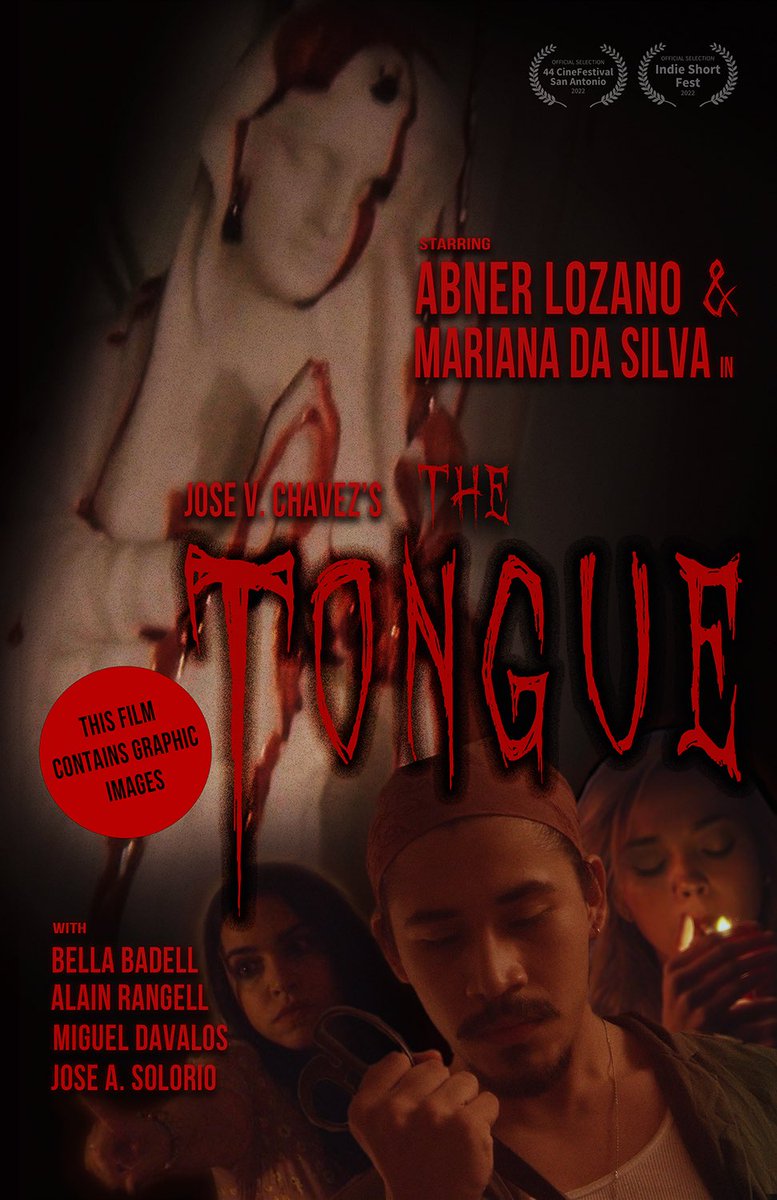 josevinnychavez's tweet photo. I feel blessed to have so many gorgeous poster designs for my short film.

I’m excited to announce that tickets for the LA premiere of The Tongue are finally on sale @indieshortfest.

I hope you are all mesmerized by it, as we were while making it. 💖 https://t.co/hr1SGFaVIp