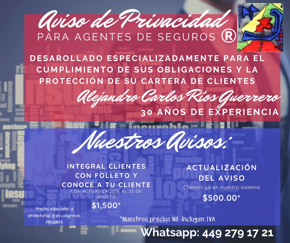 Les informamos nuestros precios para Avisos de Privacidad de Agentes para clientes con folleto informativo integrado durante el 2023.