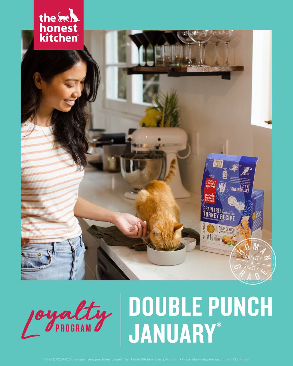 humboldtpet's tweet image. It's Double Punch January with The Honest Kitchen!! Buy any of your regularly punched item, get double the credit on your loyalty punch card! 

#thk #honestkitchen #doublepunch #loyaltyprogram #shoplocal #supportlocal #shopsmall #humangradepetfood #itsnotaslogan #itsastandard