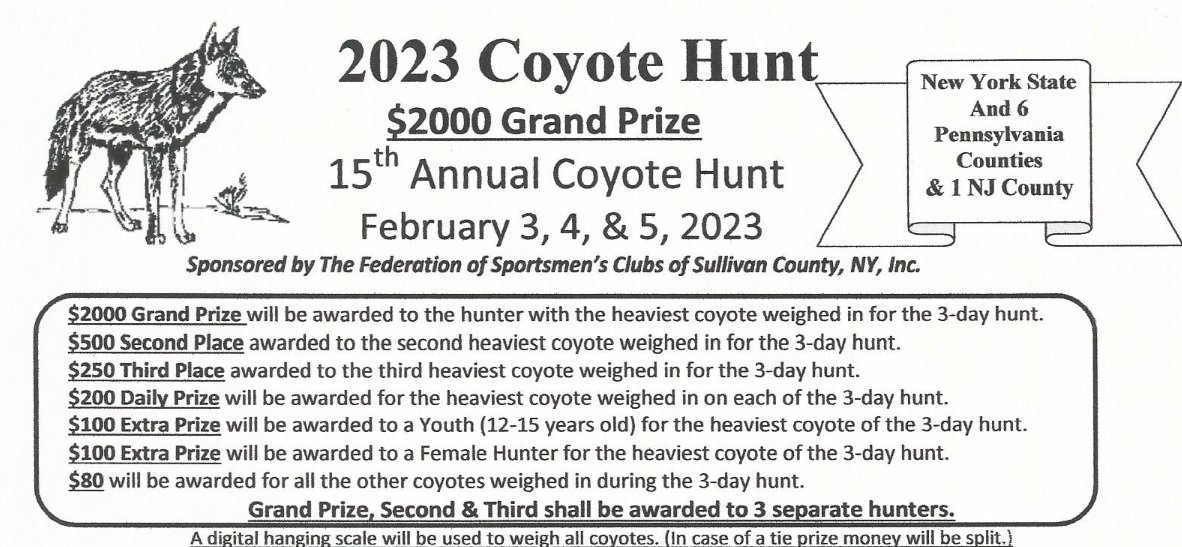 BanKillContests's tweet photo. .@GovKathyHochul .@CarlHeastie @AndreaSCousins @NYSenate #NYStateAssembly @DeborahJGlick @NYSDEC One of New York's killing "contests" for fun &amp; prizes. This is NOT sustenance or ethical hunting. #WildlifeKillingContests need to banned 4 good. #BanWildlifeKillingContestsinNYState https://t.co/SYLKCTXRva