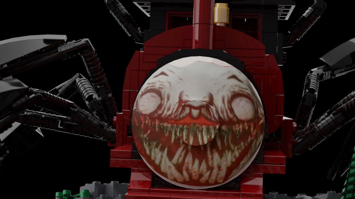 ImDocPlague's tweet photo. I made a Lego model of the recently released game “Choo-Choo Charles” by @TwoStarGames. I’m very proud of this model #ChooChooCharles #twostargames #STEAM #SteamWinterSale https://t.co/e2aGzKRN08