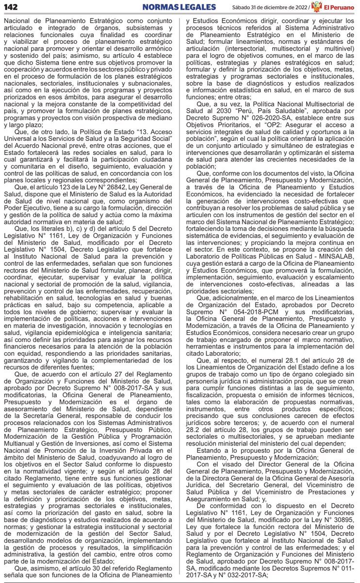 jaime_dupuy's tweet photo. Buena iniciativa del @Minsa_Peru crear un laboratorio de políticas públicas en salud, para así generar intervenciones innovadoras basadas en evidencia. Un buen paso para promover mejores políticas públicas en un sector muy importante. https://t.co/9BPE8mNUTS