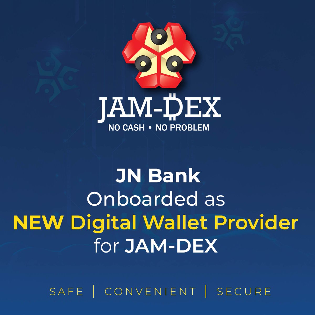 CentralBankJA's tweet photo. Let's welcome our new Digital Wallet Provider for JAM-DEX. #JamDex #BOJspeaks https://t.co/92RwHlJckA