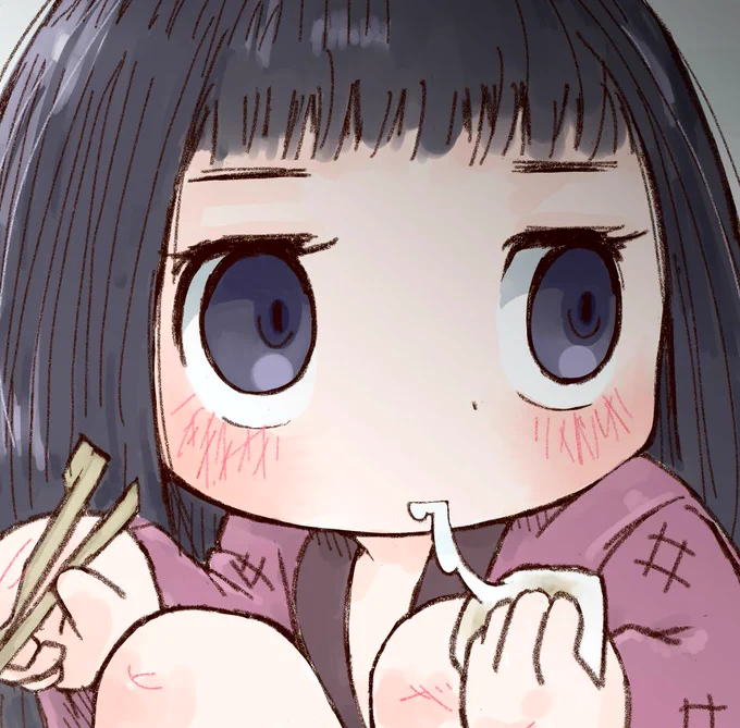 ファンアートかまくらで餅を焼く温泉宿の一人娘。 