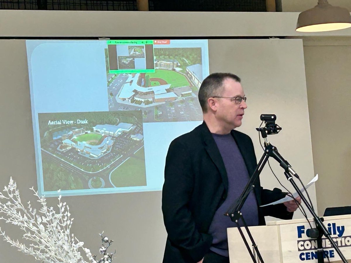 wchoy74's tweet photo. TY Brad for the update on the operations and progress on the Prospectors Baseball Club, the Myshak Metro Ballpark and the adjacent commercial development in SG. Looking forward to the grand opening in 2024.  #baseball #myshakmetroballpark #stonyplain #sprucegrove #parklandcounty https://t.co/j0AiVd8ueR