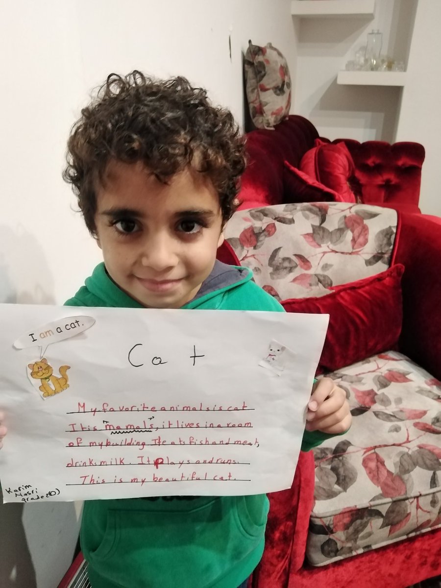 Fattoum88963142's tweet photo. @laraabdallah44
@MakAishaSchool
Karim Masri grade 2d english Favorite animal https://t.co/Tf8lYxrH9M