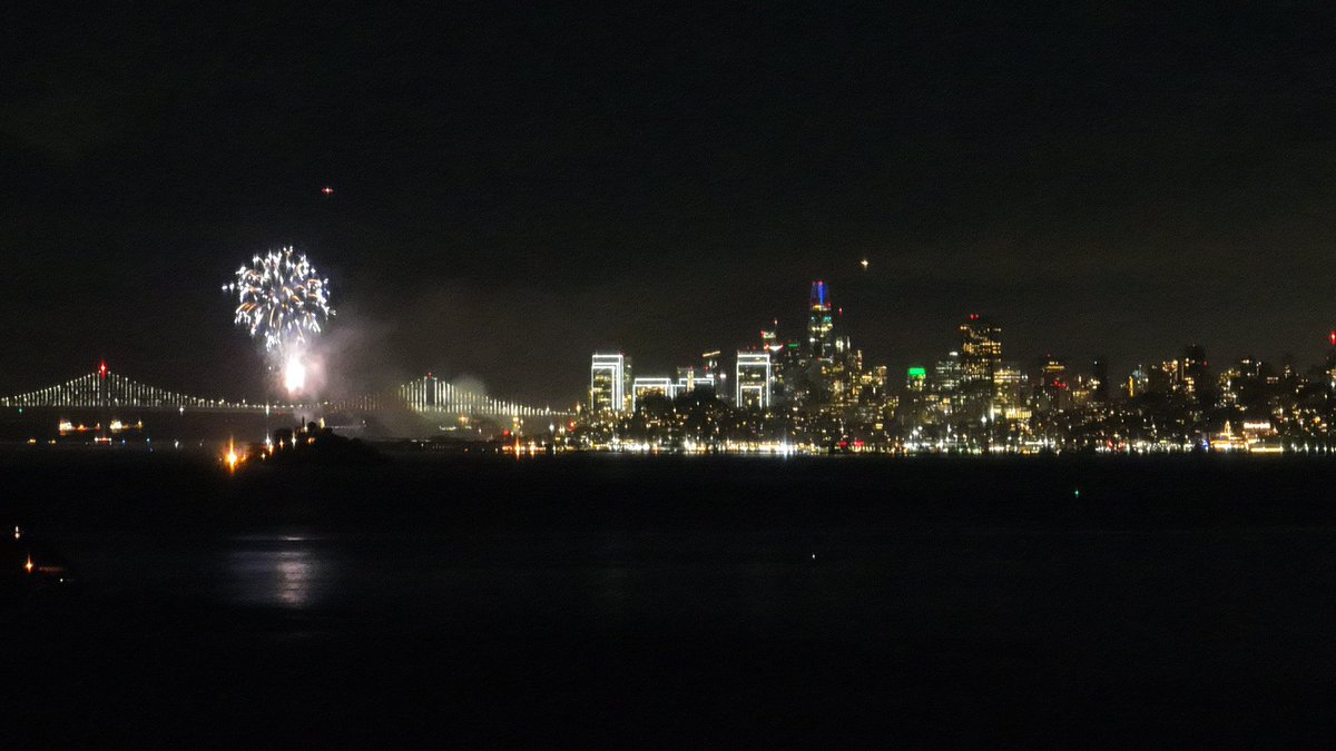 CovingtonCarl's tweet photo. Karl and the rain cooperated to actually let us see the fireworks this year! https://t.co/CL0Y5t1sed