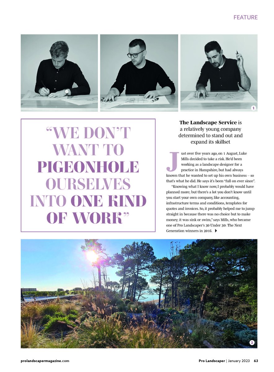 gdesignerjames's tweet photo. It is great to be featured in this months edition of @ProLandscaperUK  magazine in the ‘Let’s Hear It From’ section!

We speak about how Luke started the business, the amazing projects that we are so fortunate to be able to work on and what the future holds for us @landscapeserv https://t.co/M1XuLoFhzQ