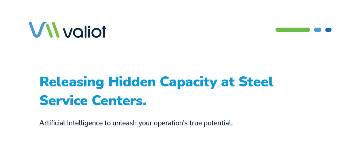 valiot_io's tweet photo. @valiot_io's #ArtificialIntelligence helps #manufacturers increase productivity and connect &amp; optimize the value chain.

Read our latest article on how our #AI is optimizing #steel service centers.

Link to article: https://t.co/QEeMv3kDIk

#machinelearning #SmartManufacturing https://t.co/SBgHr578kY