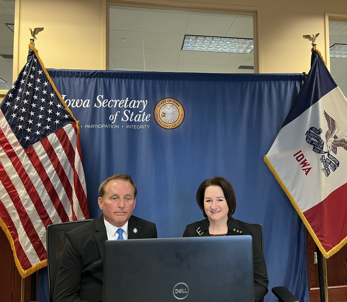 Iowa Secretary of State Paul Pate on Twitter "Joining Teresa Davidson