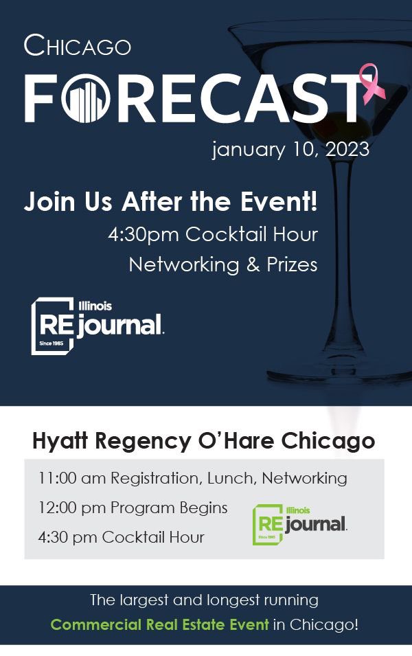 Six days remain! Register now to join us next Tuesday for networking, market insights &amp; updates, cocktails, prizes and more!! pheedloop.com/FORECASTchi202… #rejournalsforecast #commercialrealestate #rejournals