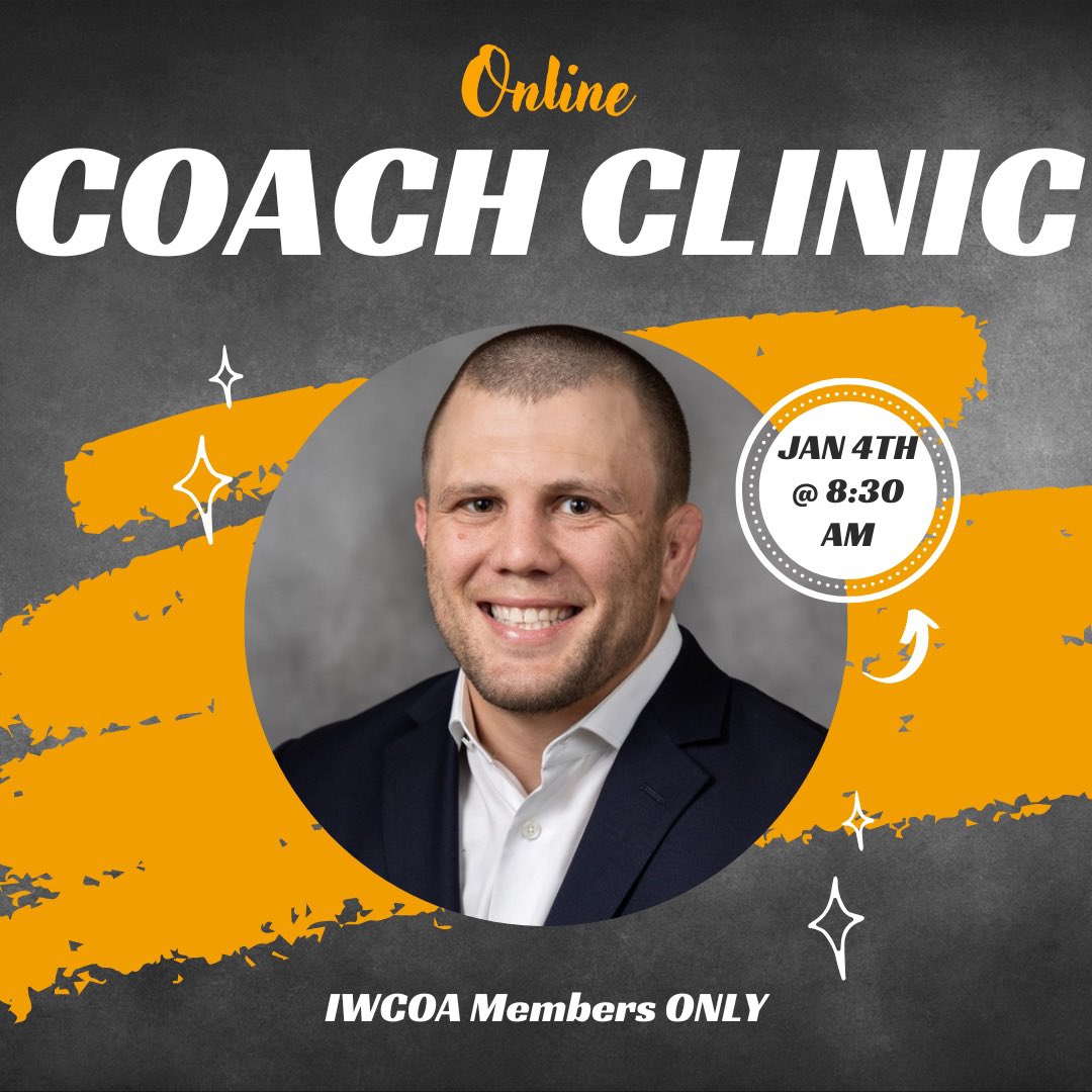 IWCOA_'s tweet photo. The IWCOA is offering an opportunity for all member coaches to jump on a google meet to chat with Coach Trevor Kittelson. Coach is the head coach at the University of Wisconsin-Plateville. The online clinic will begin at 8:30pm tonight Jan 4, 2023 and will run for roughly 45 mins https://t.co/C12TpaDUiy