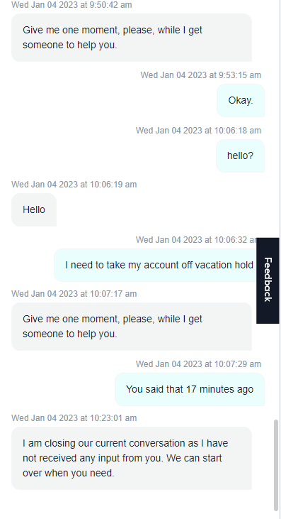 SuspInitials's tweet photo. @FrontierCorp Fix your chat support bot. https://t.co/BcSjfKtlM3