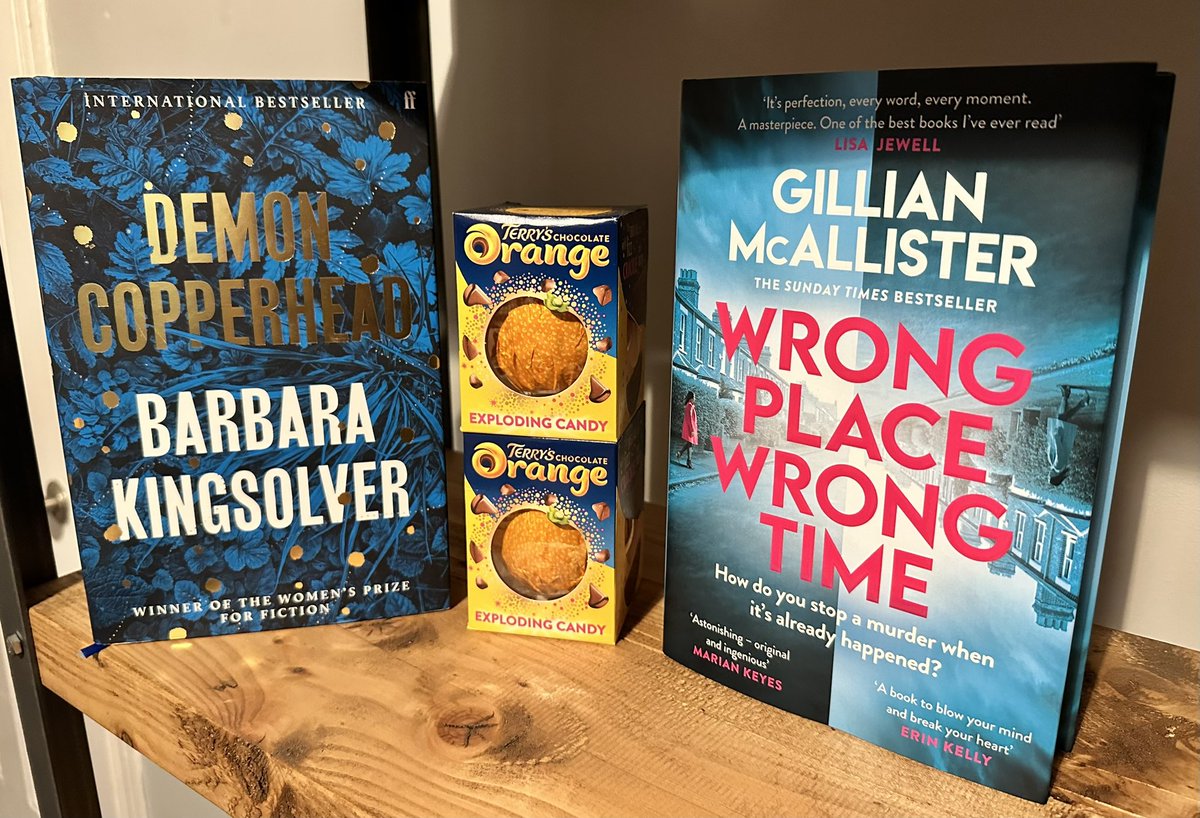 thereadingpara's tweet image. I have spare copies of two of my #BooksOfTheYear so it’s #giveaway time. To enter, follow me, RT this tweet, comment #DemonCopperhead or #WrongPlaceWrongTime below &amp;amp; I’ll pick a winner for each book. 

Entries close midnight 8 Jan. UK only. And I’ll throw in a choc orange each!