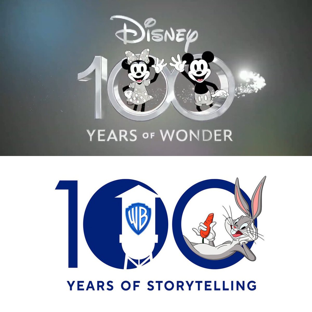 KayipRihtim's tweet photo. Disney ve Warner Bros, bu sene kuruluşlarının 100. yıldönümünü kutluyor. https://t.co/fEncYLBRi0